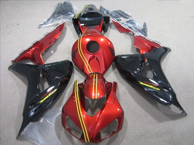 Buy 2006-2007 Black Red Yellow Honda CBR1000RR Motorcycle Replacement Fairings UK