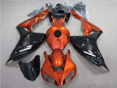 Buy 2006-2007 Black Orange Honda CBR1000RR Motorcycle Fairings Kit UK