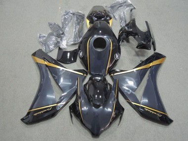 Buy 2008-2011 Black Gold Fireblade Honda CBR1000RR Motorbike Fairing Kits UK