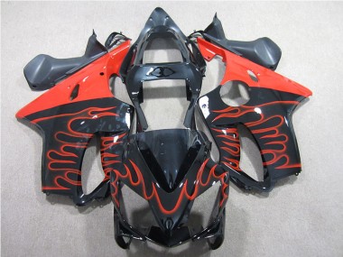 Buy 2001-2003 Black Red Flame Honda CBR600 F4i Motorcyle Fairings UK