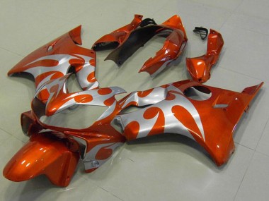 Buy 2004-2007 Orange Silver Honda CBR600 F4i Motor Bike Fairings UK