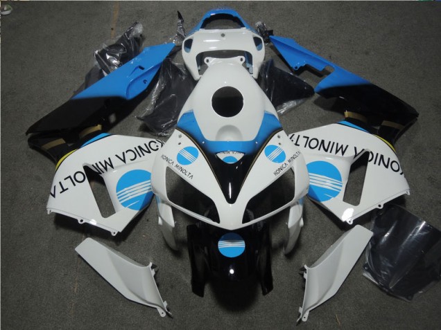 Buy 2005-2006 White Blue Konica Minolta Honda CBR600RR Motorcycle Fairing Kits UK