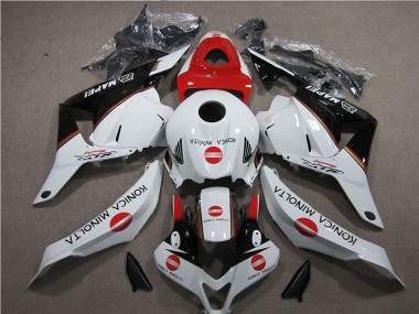 Buy 2009-2012 White Red Konica Minolta Honda CBR600RR Motorbike Fairing Kits UK