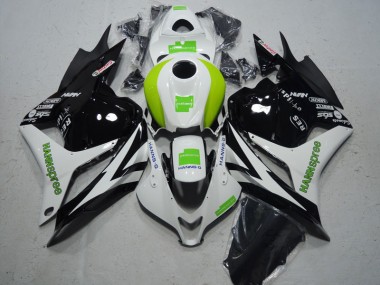 Buy 2009-2012 Black White Green Hannspree Honda CBR600RR Motorcycle Fairing Kit UK