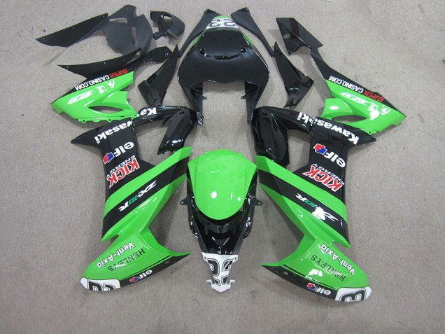 Buy 2008-2010 Black Green Kawasaki ZX10R Bike Fairings UK