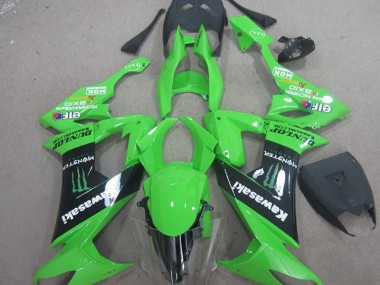 Buy 2008-2010 Green Black Monster Kawasaki ZX10R Motor Bike Fairings UK