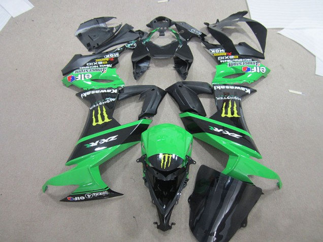 Buy 2008-2010 Black Green Monster Kawasaki ZX10R Bike Fairing Kit UK