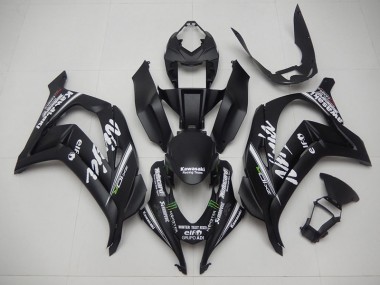 Buy 2016-2019 Black Reacing Team Ninja Kawasaki ZX10R Motorcycle Fairing Kits UK