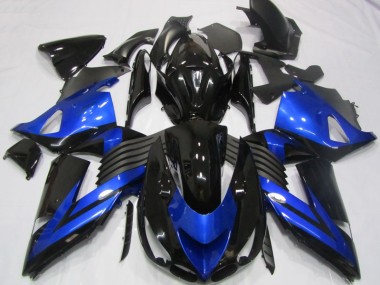 Buy 2006-2011 Black Blue Kawasaki ZX14R ZZR1400 Moto Fairings UK