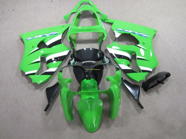 Buy 2000-2002 Green Black White Kawasaki ZX6R Motorcycle Fairings & Bodywork UK