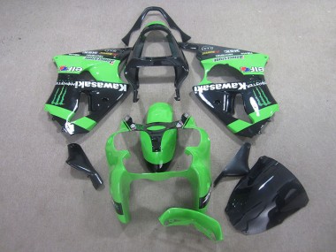 Buy 2000-2002 Black Green Monster Kawasaki ZX6R Motor Fairings UK