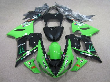 Buy 2005-2006 Black Green 3M Touch4 Monster Kawasaki ZX6R Motorbike Fairing UK