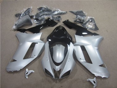 Buy 2007-2008 Silver Black Kawasaki ZX6R Motor Fairings UK