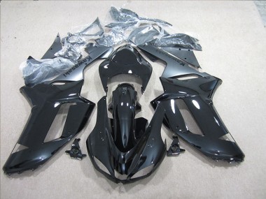 Buy 2007-2008 Black Silver Kawasaki ZX6R Motorcylce Fairings UK