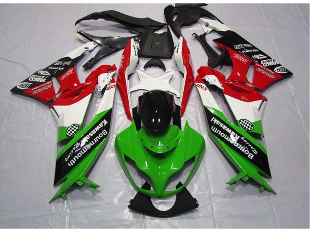 Buy 2009-2012 Green Red Kawasaki ZX6R Motorcylce Fairings UK