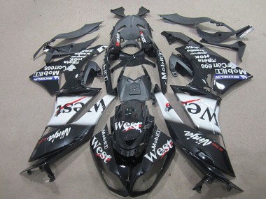 Buy 2009-2012 Black West Kawasaki ZX6R Motorcycle Fairing Kits UK