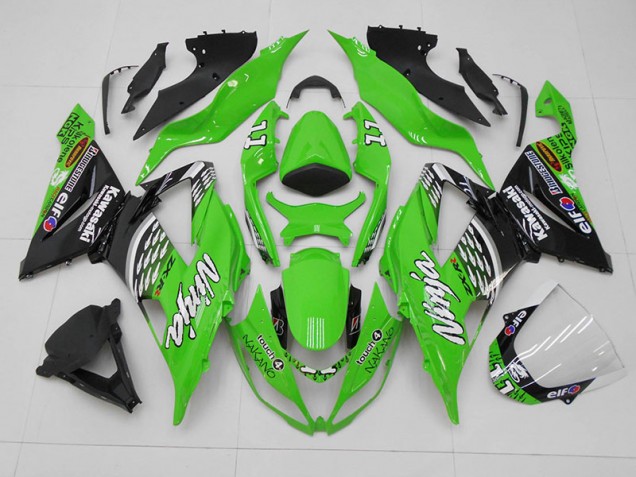 Buy 2013-2018 Green Black 11 Kawasaki ZX6R Bike Fairing UK