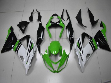 Buy 2013-2018 Black Green White Kawasaki ZX6R Bike Fairing Kit UK