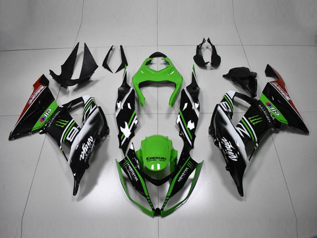 Buy 2013-2018 Green Black White Kawasaki ZX6R Motorcycle Bodywork UK