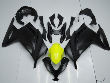 Buy 2013-2016 Black Yellow Kawasaki ZX300R Replacement Motorcycle Fairings UK