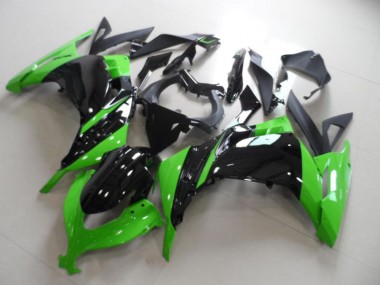 Buy 2013-2016 Black Green Kawasaki ZX300R Motorbike Fairing Kits UK