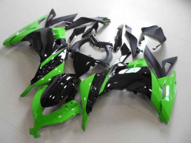 Buy 2013-2016 Black Green Kawasaki ZX300R Motorbike Fairing Kits UK