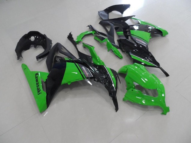 Buy 2013-2016 Black Green Kawasaki ZX300R Motorcycle Replacement Fairings UK