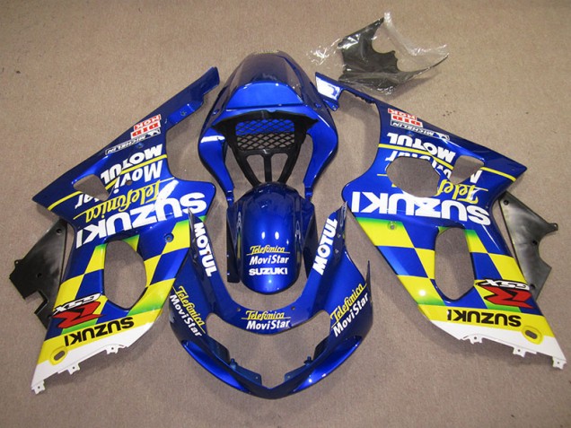 Buy 2000-2002 Blue Yellow Telefumica Movistar Suzuki GSXR1000 Motor Fairings UK