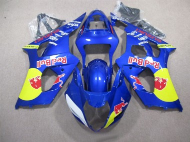 Buy 2003-2004 Blue Red Bull Suzuki GSXR1000 Replacement Motorcycle Fairings UK