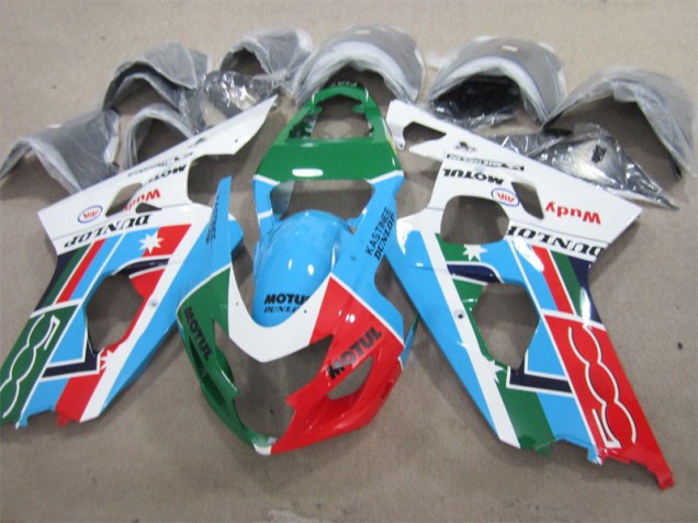 Buy 2001-2003 Blue Green White Motul Suzuki GSXR600 Motorcycle Bodywork UK