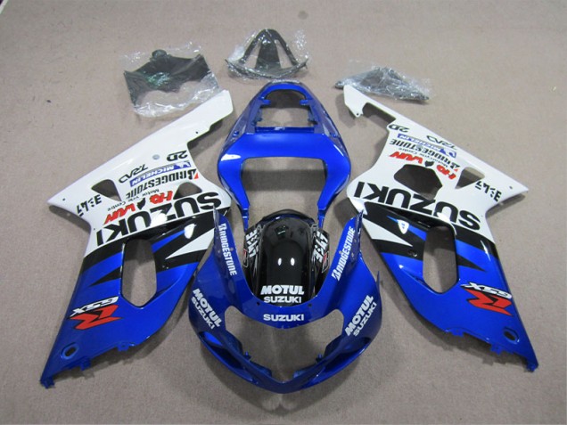 Buy 2001-2003 Blue White Motul Suzuki GSXR600 Moto Fairings UK