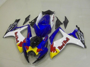 Buy 2006-2007 Blue White Red Bull Suzuki GSXR750 Motorcyle Fairings UK