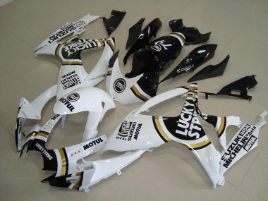 Buy 2006-2007 White Lucky Strike Black Motul Suzuki GSXR750 Motorcycle Fairings Kit UK