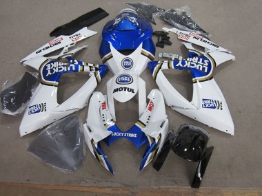 Buy 2006-2007 Blue White Lucky Strike Motul Suzuki GSXR750 Motorbike Fairings UK