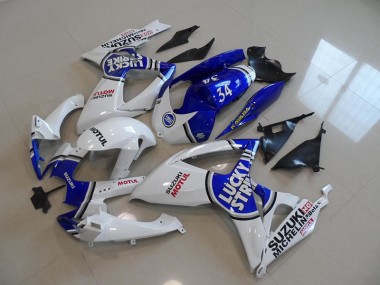 Buy 2006-2007 Blue White Lucky Strike Motul 34 Suzuki GSXR750 Motorcycle Fairing Kit UK