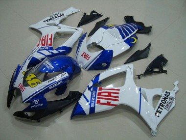 Buy 2006-2007 White Blue Fiat 46 Suzuki GSXR750 Motor Bike Fairings UK