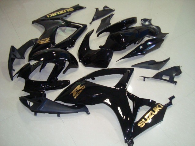 Buy 2006-2007 Black Gold Decal Suzuki GSXR750 Motorcyle Fairings UK