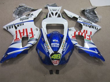 Buy 1998-1999 Blue White Motul Fiat 46 Yamaha YZF R1 Bike Fairing Kit UK