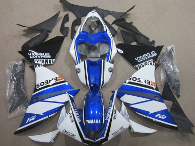 Buy 2000-2001 Blue White Blue White ENEOS Yamaha YZF R1 Motorcycle Fairing Kits UK