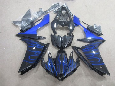 Buy 2007-2008 Black Blue Flame Yamaha YZF R1 Motorcycle Fairing UK