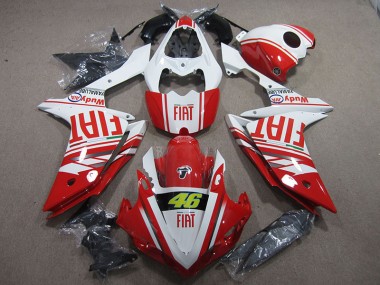 Buy 2007-2008 Red White Fiat 46 Yamaha YZF R1 Motor Bike Fairings UK