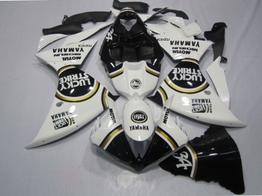 Buy 2009-2011 Black White Lucky Strike Yamaha YZF R1 Motorcycle Fairings Kits UK