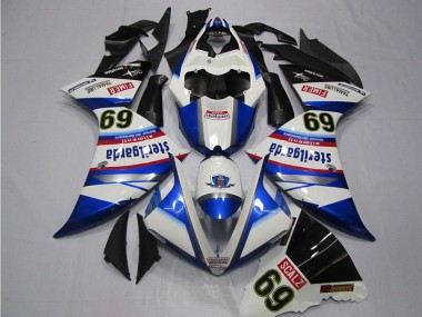 Buy 2009-2011 White Blue Sterilgarda SCALZ 69 Yamaha YZF R1 Motorcycle Replacement Fairings UK