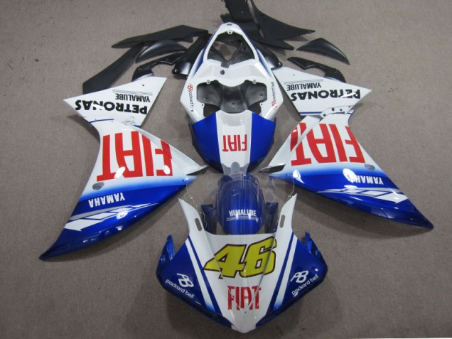 Buy 2009-2011 Blue White Fiat 46 Yamaha YZF R1 Motorcyle Fairings UK