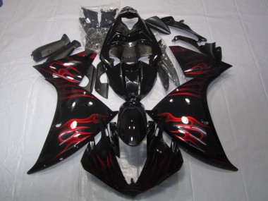 Buy 2009-2011 Black Red Flame Yamaha YZF R1 Motor Fairings UK