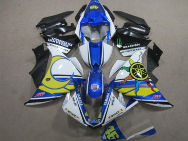 Buy 2012-2014 Blue White Yellow 46 Yamaha YZF R1 Motorcycle Replacement Fairings UK