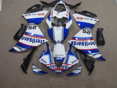 Buy 2012-2014 White Blue Volvo Sterilgarda 25 Yamaha YZF R1 Motorcycle Fairings Kit UK