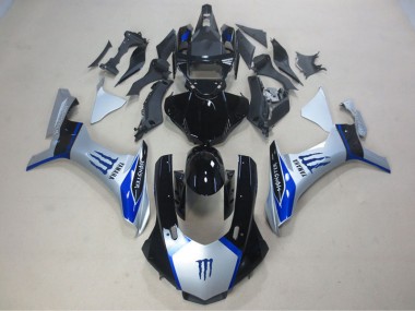 Buy 2015-2019 Silver Black Blue Monster Yamaha YZF R1 Motorcycle Fairing Kits UK