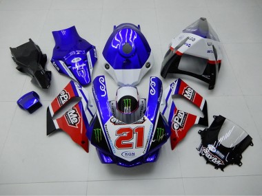 Buy 2015-2019 Blue Red KGN 21 Yamaha YZF R1 Motorbike Fairing UK