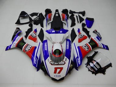 Buy 2015-2019 Blue Red KGN 17 Yamaha YZF R1 Replacement Motorcycle Fairings UK